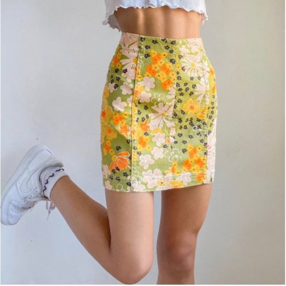 Free People - Modern Femme Novelty Floral Skirt Size 0 - Picture 2 of 4